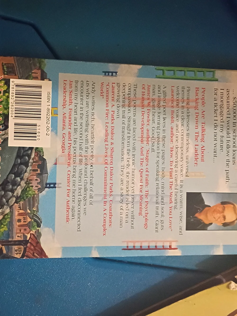 Signed By Author,Backing Down the Ladder by Andrew T. Fleming - Light Blue Cover